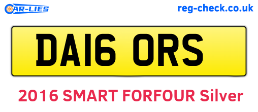 DA16ORS are the vehicle registration plates.