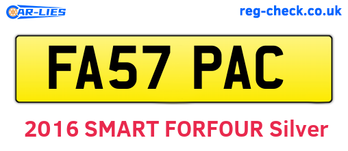 FA57PAC are the vehicle registration plates.