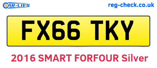 FX66TKY are the vehicle registration plates.