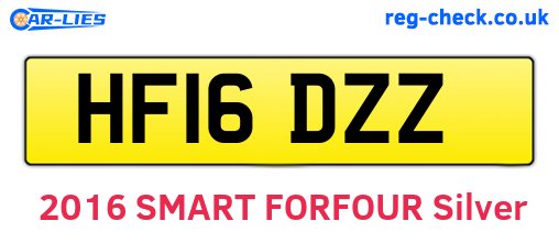 HF16DZZ are the vehicle registration plates.
