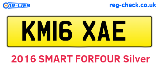 KM16XAE are the vehicle registration plates.