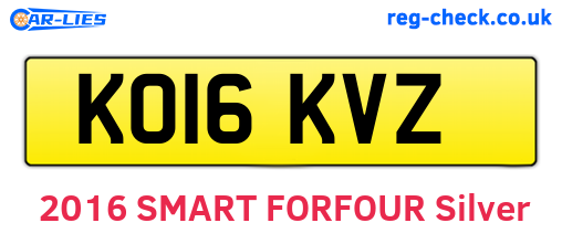 KO16KVZ are the vehicle registration plates.