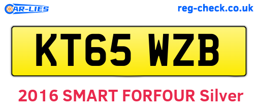 KT65WZB are the vehicle registration plates.