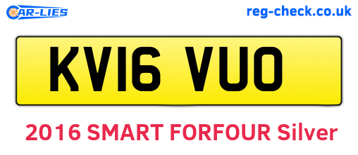 KV16VUO are the vehicle registration plates.