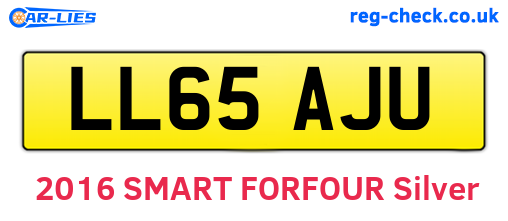 LL65AJU are the vehicle registration plates.