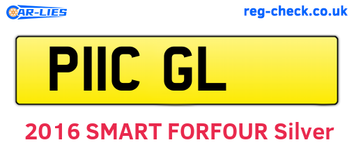 P11CGL are the vehicle registration plates.