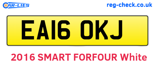EA16OKJ are the vehicle registration plates.