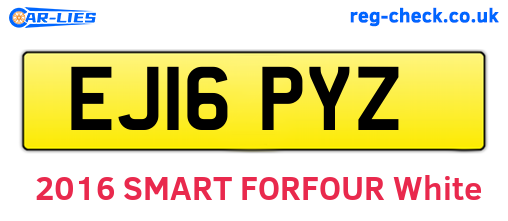 EJ16PYZ are the vehicle registration plates.