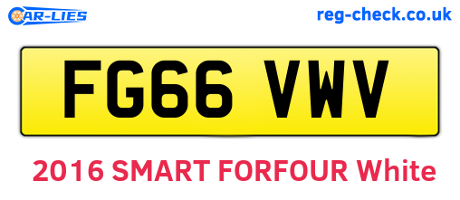 FG66VWV are the vehicle registration plates.