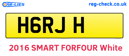 H6RJH are the vehicle registration plates.