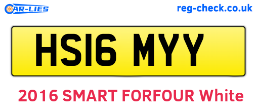 HS16MYY are the vehicle registration plates.
