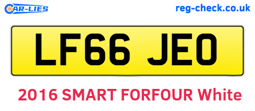 LF66JEO are the vehicle registration plates.