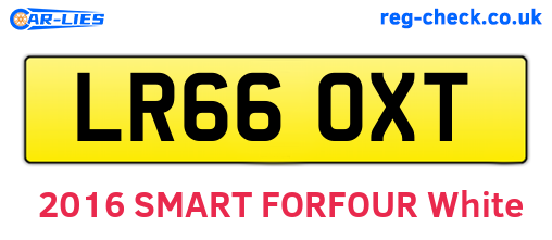 LR66OXT are the vehicle registration plates.