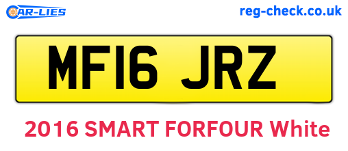 MF16JRZ are the vehicle registration plates.