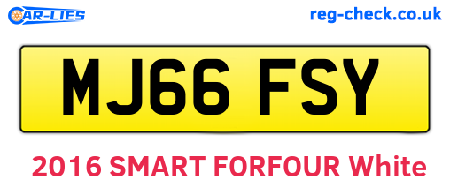 MJ66FSY are the vehicle registration plates.