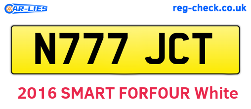 N777JCT are the vehicle registration plates.