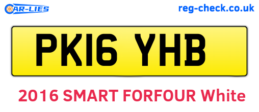 PK16YHB are the vehicle registration plates.