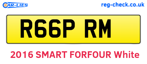 R66PRM are the vehicle registration plates.
