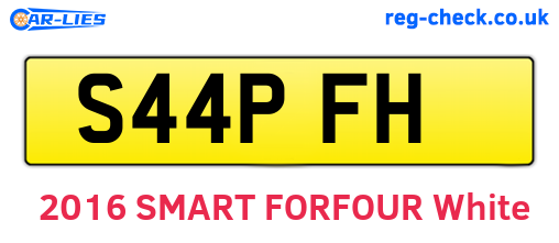 S44PFH are the vehicle registration plates.