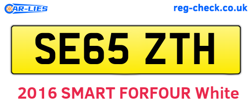 SE65ZTH are the vehicle registration plates.