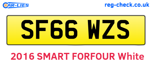 SF66WZS are the vehicle registration plates.