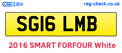 SG16LMB are the vehicle registration plates.