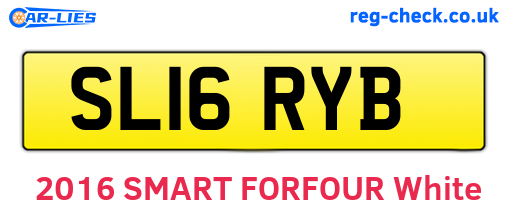 SL16RYB are the vehicle registration plates.