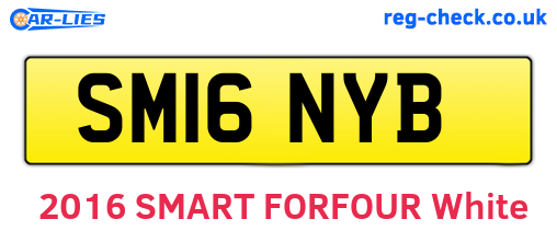 SM16NYB are the vehicle registration plates.