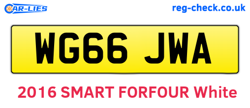 WG66JWA are the vehicle registration plates.