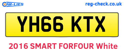 YH66KTX are the vehicle registration plates.