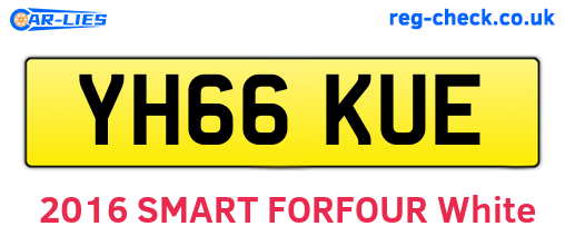YH66KUE are the vehicle registration plates.