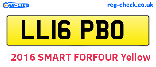 LL16PBO are the vehicle registration plates.