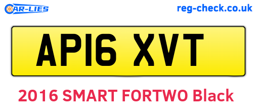 AP16XVT are the vehicle registration plates.
