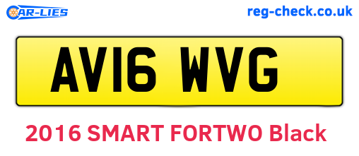 AV16WVG are the vehicle registration plates.