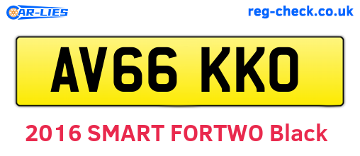 AV66KKO are the vehicle registration plates.