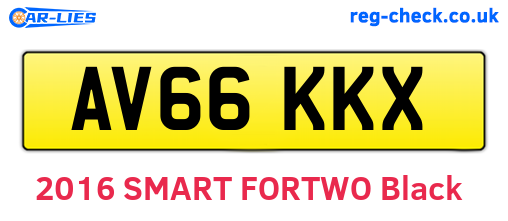 AV66KKX are the vehicle registration plates.