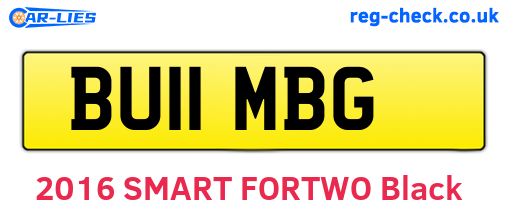 BU11MBG are the vehicle registration plates.