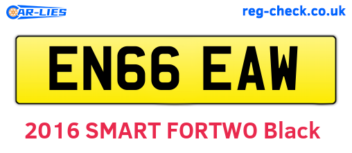EN66EAW are the vehicle registration plates.