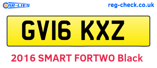 GV16KXZ are the vehicle registration plates.