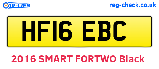 HF16EBC are the vehicle registration plates.