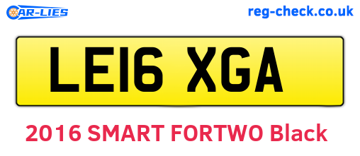 LE16XGA are the vehicle registration plates.