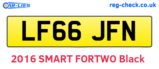 LF66JFN are the vehicle registration plates.