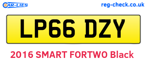 LP66DZY are the vehicle registration plates.