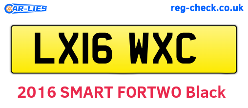 LX16WXC are the vehicle registration plates.