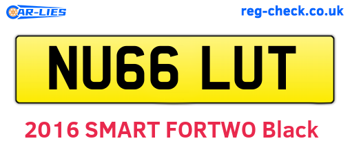 NU66LUT are the vehicle registration plates.