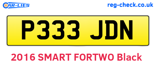 P333JDN are the vehicle registration plates.