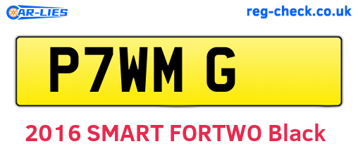 P7WMG are the vehicle registration plates.