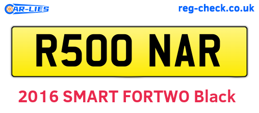 R500NAR are the vehicle registration plates.