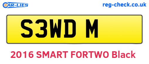 S3WDM are the vehicle registration plates.
