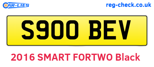 S900BEV are the vehicle registration plates.